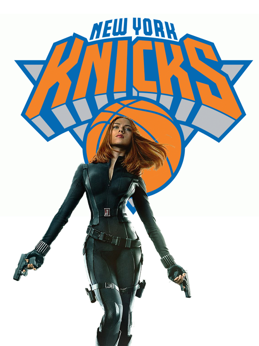 New York Knicks Black Widow Logo vinyl decal